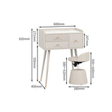 ドレッサー　化粧台　デスク　分類収納　おしゃれ　レザー生地　パーティクルボード 　炭素鋼脚　高密度ウレタンフォーム　チェア付き　ホワイト　metamall