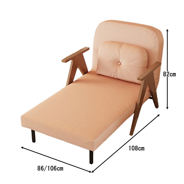 ソファー　ベッド　ソファーベッド　カウチソファー　モダン　高級感　二人掛け　スタイル切り替え可能　　ウレタン　ラテックス　リクライニング機能　リネン　天然木　SFC-M014　metamall