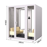 防音ブース　隔音室　可動式　静音換気システム　多層構造防音材　分厚いフレーム　錠付き　照明システム　カスタマイズ可能　JYC-S007