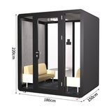 防音ブース　隔音室　可動式　静音換気システム　多層構造防音材　分厚いフレーム　錠付き　照明システム　カスタマイズ可能　JYC-S007