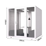 防音ブース　隔音室　可動式　静音換気システム　多層構造防音材　分厚いフレーム　錠付き　照明システム　カスタマイズ可能　JYC-S007