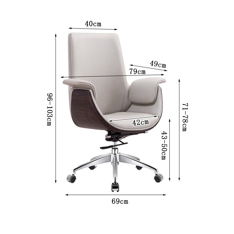 エグゼクティブチェア　オフィスチェア　ワークチェア　ヘッドレスト　スチール　高さ調節　人間工学　リクライニング　キャスター付き　シリンダー　ホワイト　metamall