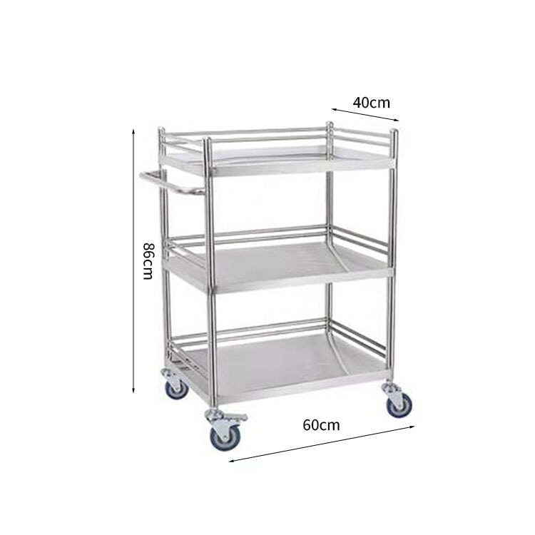 キャスター付きワゴン　医療用キャビネット　作業台　歯科医院　強化ガラス天板　ステンレス製　大容量　引出し付き　キャスター付きで　錠付き　シンプル　ホワイト　metamall