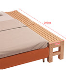 延長ベッド　プラスベッド　継ぎ足し　天然木　ケヤキ材　シンプル　快適　子供用　ナチュラル　カスタマイズ可能　metamall