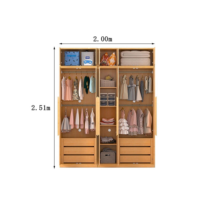 クローゼット　高級感　ナチュラルモダン　重厚感　自然の風合い　ラバーウッド材　メラミン化粧板　サイドラック　分類収納　ハンガーパイプ　ナチュラル　metamall