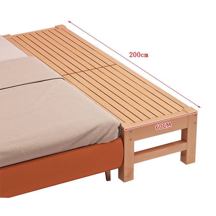 延長ベッド　プラスベッド　継ぎ足し　天然木　ケヤキ材　シンプル　快適　子供用　ナチュラル　カスタマイズ可能　metamall