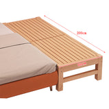 延長ベッド　プラスベッド　継ぎ足し　天然木　ケヤキ材　シンプル　快適　子供用　ナチュラル　カスタマイズ可能　metamall