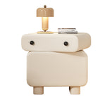 ナイトテーブル　インテリアキャビネット　収納家具　かわいい　回転機能　パイン材　マイクロファイバーレザー　スライドレール　取っ手　カスタマイズ可能　SNG-M050