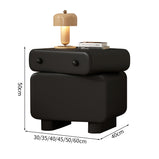 ナイトテーブル　インテリアキャビネット　収納家具　かわいい　回転機能　パイン材　マイクロファイバーレザー　スライドレール　取っ手　カスタマイズ可能　SNG-M050