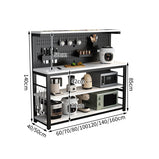 有孔ボード　オープン収納　扉付き収納　分類収納　スチールフレーム　安定性　フック　アジャスター　キッチンラック　作業台　収納ラック　機能的　カスタマイズ可能　SNZ-M075