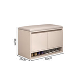 シューズボックス　靴　収納　下駄箱　玄関用　コンパクト　シューズケース　チェア　ロビースツール　高密度ウレタン　シェルパ生地　ホワイト　カスタマイズ可能　XG-M101