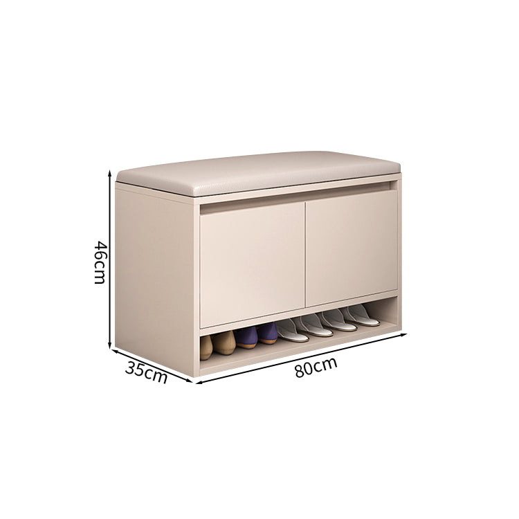 シューズボックス　靴　収納　下駄箱　玄関用　コンパクト　シューズケース　チェア　ロビースツール　高密度ウレタン　シェルパ生地　ホワイト　カスタマイズ可能　XG-M101