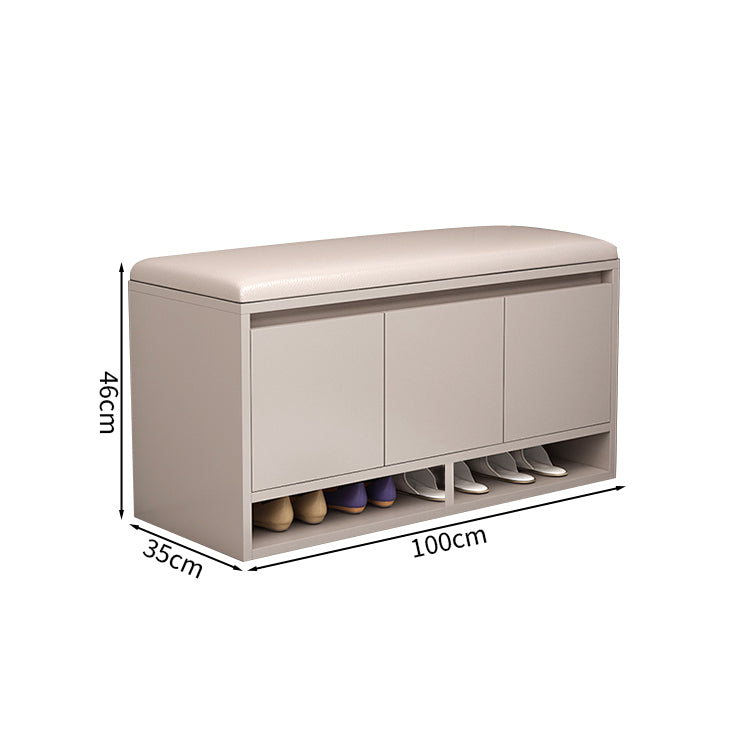 シューズボックス　靴　収納　下駄箱　玄関用　コンパクト　シューズケース　チェア　ロビースツール　高密度ウレタン　シェルパ生地　ホワイト　カスタマイズ可能　XG-M101