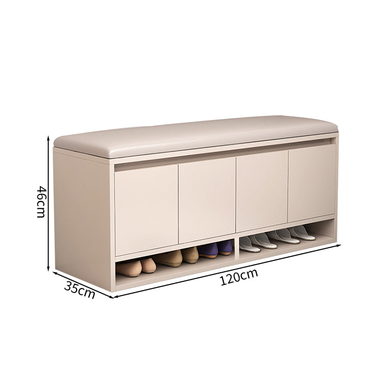 シューズボックス　靴　収納　下駄箱　玄関用　コンパクト　シューズケース　チェア　ロビースツール　高密度ウレタン　シェルパ生地　ホワイト　カスタマイズ可能　XG-M101