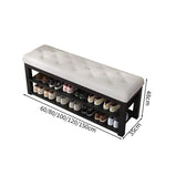 シューズボックス　シューズケース　靴箱　靴　収納　下駄箱　玄関用　チェア　ロビースツール　合成レザー　ホワイト　オレンジ　カスタマイズ可能　XG-M102