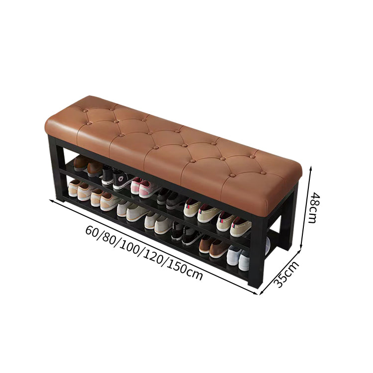 シューズボックス　シューズケース　靴箱　靴　収納　下駄箱　玄関用　チェア　ロビースツール　合成レザー　ホワイト　オレンジ　カスタマイズ可能　XG-M102