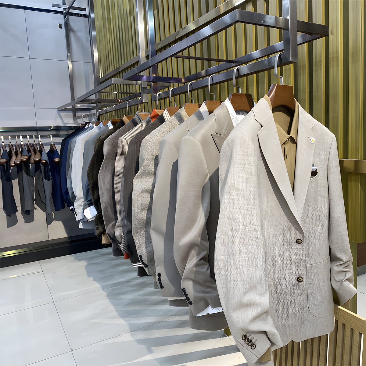 ハンガー スーツハンガー 洋服ハンガー ズボンハンガー 木製　metamall