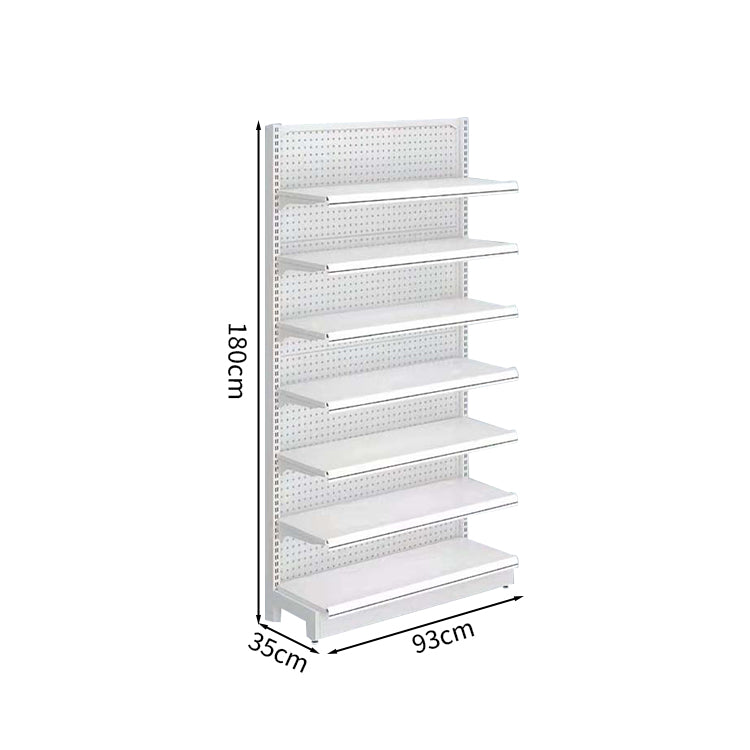 商品陳列棚　コンビニ用キャビネット　スーパー品棚　スーパーラック　スチール製　アジャスター付き　棚板数調整可能　ライトボックス付き　冷間成形鋼　ホワイト　ブラック　YLGZ-M-009
