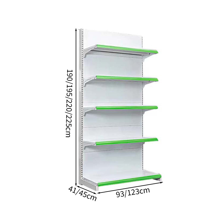 コンビニ用キャビネット　ディスプレイ棚　スーパー品棚　ショーケース　スーパー用　スチール製　連結可能　組合わせ型　収納力抜群　可動棚板　ホワイト　YLGZ-M-010