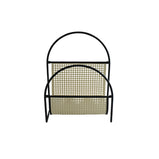 マガジンラック   収納ラック 雑誌ラック　PEラタン　アイアン アーチ型  収納　ブックスタンド　アーチデザイン　高級感　ナチュラル　ZZJ-M009