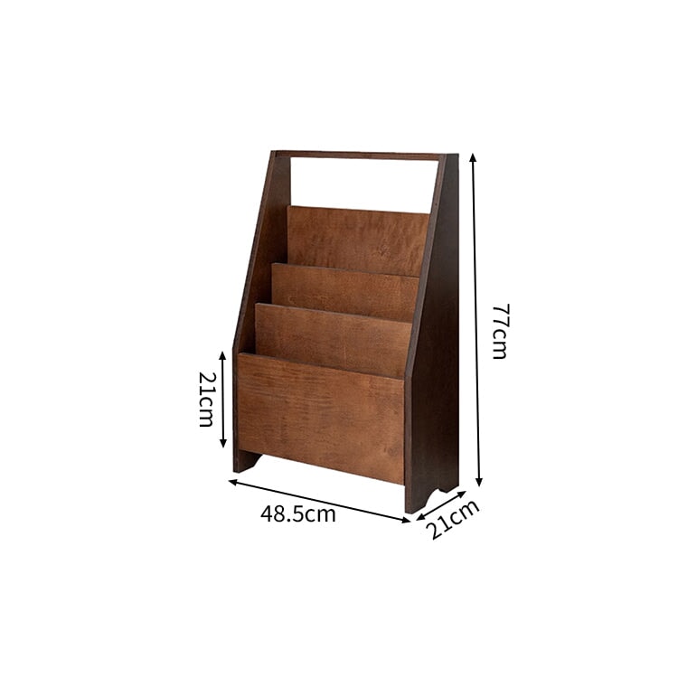 マガジンラック パンフレットスタンド 新聞ラック　木製　雑誌ラック　ベニヤ板　木調目　高級感　シンプル　ウォルナット　ZZJ-M010