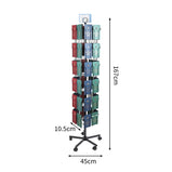 マガジンラック パンフレットスタンド 新聞ラック　雑誌ラック　看板　スチール　キャスター付き　おしゃれ　ブラック　カスタマイズ可能　ZZJ-M011