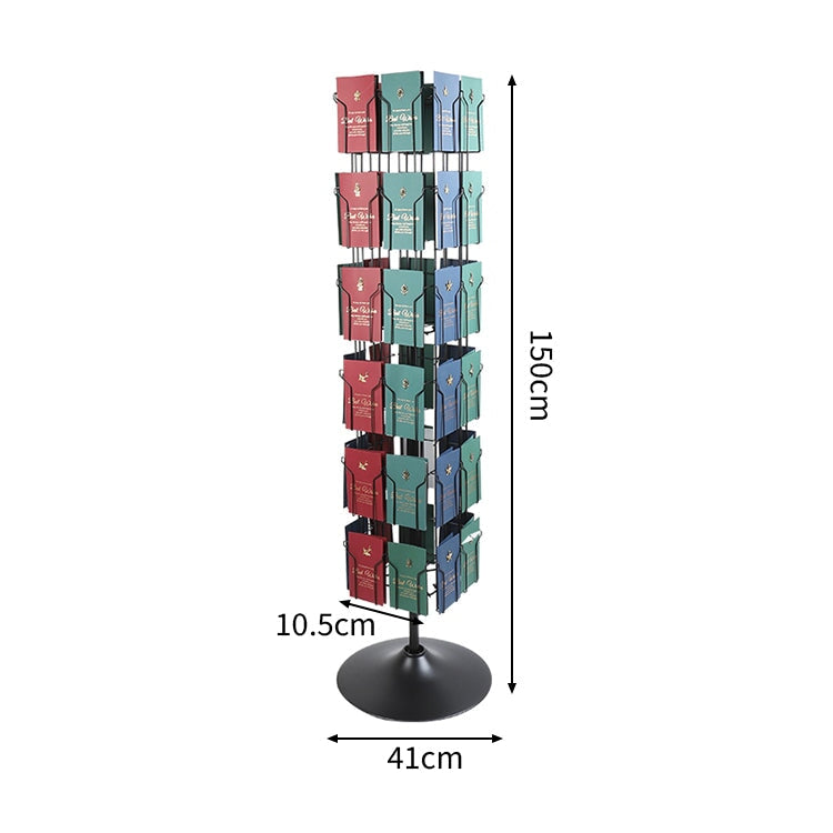 マガジンラック パンフレットスタンド 新聞ラック　雑誌ラック　看板　スチール　キャスター付き　おしゃれ　ブラック　カスタマイズ可能　ZZJ-M011