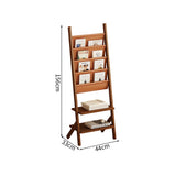 マガジンラック　本棚　収納棚　収納ラック　雑誌ラック　天然木　合成レザー　収納スペース　安定感　耐久性　ナチュラル　ZZJ-M013