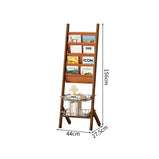 マガジンラック　本棚　収納棚　収納ラック　雑誌ラック　天然木　合成レザー　収納スペース　安定感　耐久性　ナチュラル　ZZJ-M013