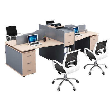 両 袖 机　ワークデスク　サイドキャビネット　デスクトップパネル　バイカラーデザイン　メラミン化粧板　広く保たれた下肢空間　カスタマイズ可能　BGZ-M003