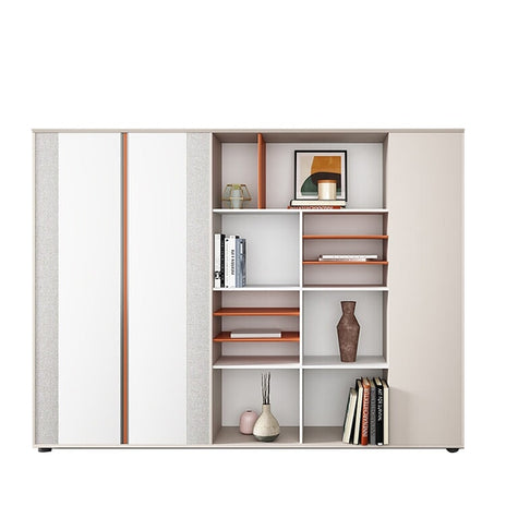 オフィスキャビネット　シック　書類整理棚　オフィス整理棚　オフィスキャビネット　錠付き　ダイヤル錠　アジャスター　シンプル　ホワイト　CWG-M-096