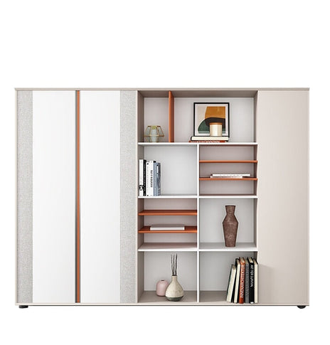 オフィスキャビネット　シック　書類整理棚　オフィス整理棚　オフィスキャビネット　錠付き　ダイヤル錠　アジャスター　シンプル　ホワイト　CWG-M-096