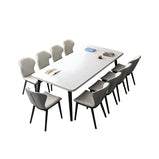 会議テーブル　ミーティングテーブル　会議用テーブル　オフィステーブル　パーティクルボード　ホワイト　シンプル　カスタマイズ可能　HYZ-T124