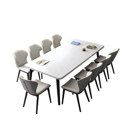 会議テーブル　ミーティングテーブル　会議用テーブル　オフィステーブル　パーティクルボード　ホワイト　シンプル　カスタマイズ可能　HYZ-T124