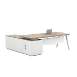 オフィス　社長机　社長デスク　経営者用　サイド収納スペース　広々　配線ボックス　シンプル　多機能　LBZ-K073