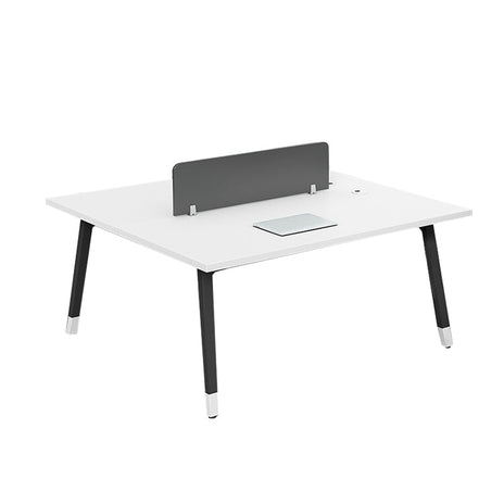 トップパネル付き　配線孔付き　サイドワゴン　スチール脚　オフィスデスク　事務机　ワークデスク　㍶デスク　デスク　シンプル　モダン　ホワイト　カスタマイズ可能　在庫あり　BGZ-T006-kc