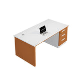 マネージャーデスク　　収納キャビネット　ワークデスク　オフィスチェア　強化ボード　指紋ゼロ・拭き取り簡単耐汚天板　ロック付き収納　配線隠し一括管理　　明るいオフィス調　LBZ-T128