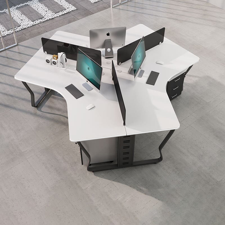 オフィスデスク　U字型オフィスデスク　オフィステーブル　ワークデスク　キャビネット付きタイプ選択可　3/5/6/7/8/10人用可　事務机　カスタマイズ可能　BGZ-M-015