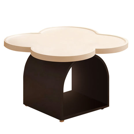 ローテーブル　テーブル　座敷テーブル　サイドテーブル　R加工　カーボンスチール　天然木　シンプル　ホワイト　CJ-M067