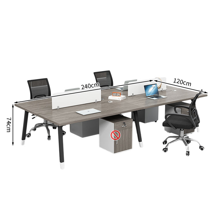 トップパネル付き　配線孔付き　サイドワゴン　スチール脚　オフィスデスク　事務机　ワークデスク　㍶デスク　デスク　シンプル　モダン　ホワイト　カスタマイズ可能　在庫あり　BGZ-T006-kc