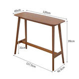 バーテーブル　バーカウンター　食卓テーブル　木目調　角丸　頑丈な脚　つなぎ貫　シンプルモダン　ナチュラル　ウォールナット　BTZ-012