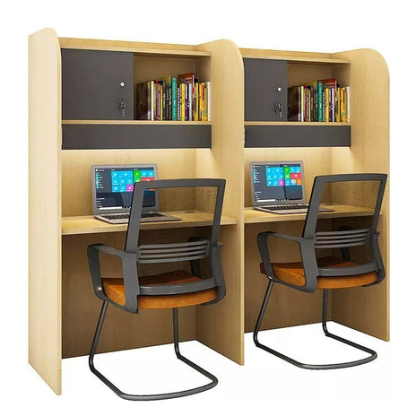 オフィスデスク　書斎デスク　事務机　木目調　　オープン収納　シリンダー錠付き　R仕上げ　グレー　ナチュラル　シンプル　カスタマイズ可能　BGZ-M-126　metamall