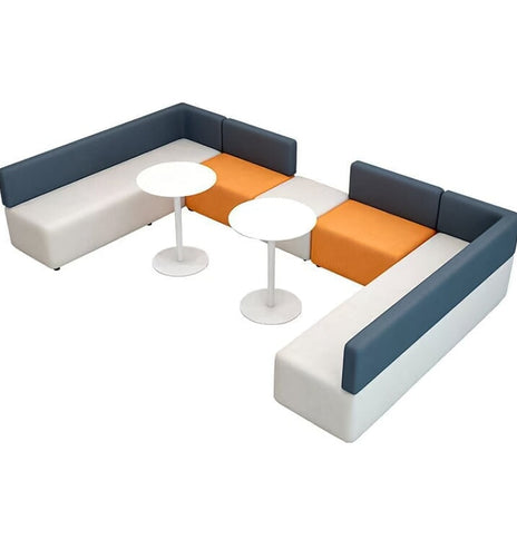 カウチソファー　休憩室　待合室　ソファー　高反発ウレタン　レザー　勝手に組み合わせ可能　シンプル　グレー　カスタマイズ可能　JDSF-M-034