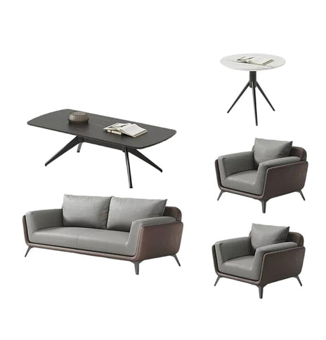 ビジネスソファー　オフィスソファー　休憩室　ソファー　角なし　炭素鋼製　1人掛け　2人掛け　おしゃれ　グレー　カスタマイズ可能　JDSF-M-013