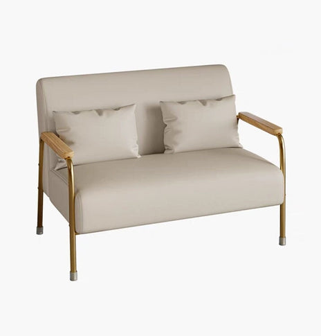 北欧リビングソファー　ソファー　リビング　カフェ　木製肘掛け　ウレタン　Sバネ　シンプル　ベージュ　 カーキー　カスタマイズ可能　JDSF-M-051