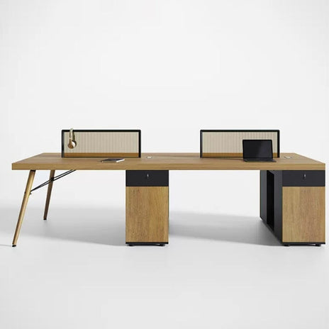 オフィス デスク おすすめ　オフィスデスク　事務机　オフィス家具　木目シート仕上げ　ダイヤル錠付き　扉付き収納　トップパネル付き　シンプル　ブラック　ウォールナット　カスタマイズ可能　BGZ-M-129