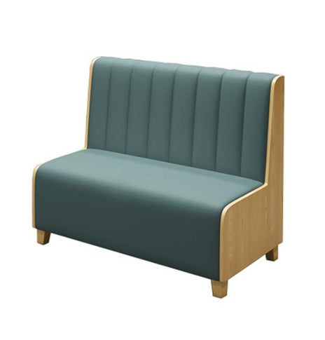 業務用家具　応接ソファー　受付ソファー　オフィスソファー　レストラン　木目調　高反発ウレタン　エコ素材　グリーン　カスタマイズ可能　JDSF-M-045