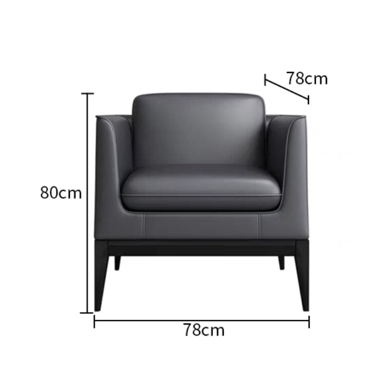 レザーソファセット　受付ソファー　オフィスソファー　人間工学　レザー張り　クッション材　体圧分散　シンプル　ブラック　カスタマイズ可能　JDSF-M-055