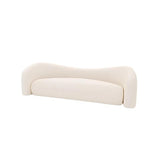 リビングデザインソファー　受付ソファー　休憩室　フランネル　スエード　丸みあるの造形　かわいい　カジュアル　ホワイト　カスタマイズ可能　JDSF-M-021