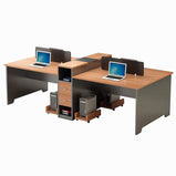 オフィスデスク　PCデスク　事務机　サイドキャビネット付き　PC収納トレイ　分類収納　トップパネル付き　ホワイト　グレー　BGZ-115